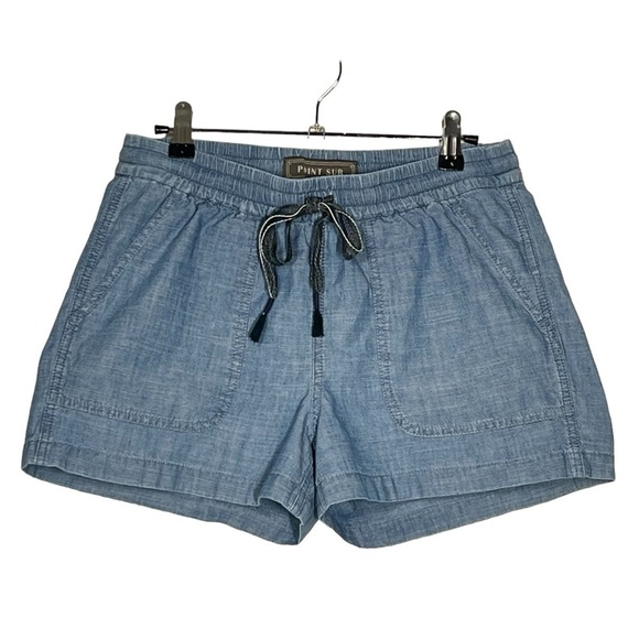 J. CREW Point Sur Seaside Chambray Drawstring Shorts Women's Size XS - Picture 3 of 16